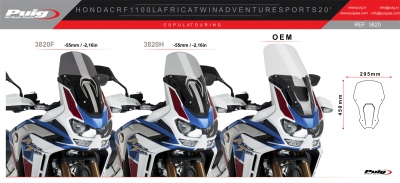 Puig Racingscheibe Honda CRF 1100 L Africa Twin Adventure Sports