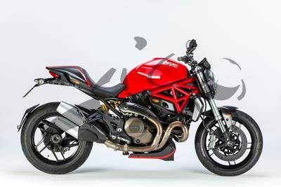 Carbon Ilmberger Stiefelschutz am Auspuff Ducati Monster 1200 S