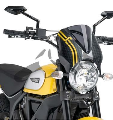 Puig Retro Scheibe carbonstyle Ducati Scrambler Full Throttle