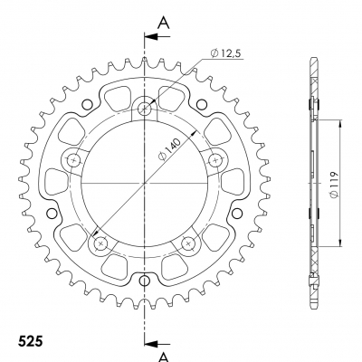 Supersprox Stealth couronne dente Ducati Panigale 1299