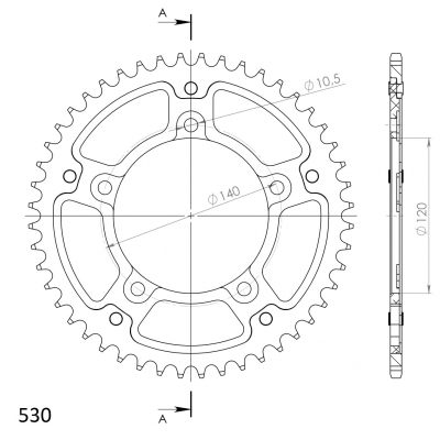 Supersprox Stealth Couronne dente Triumph Tiger Sport