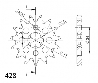 Pin Supersprox Honda CB 125 F