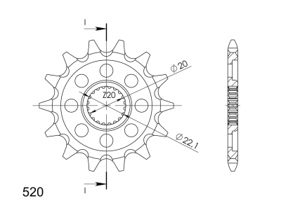 Supersprox sprocket Yamaha WR 250 F