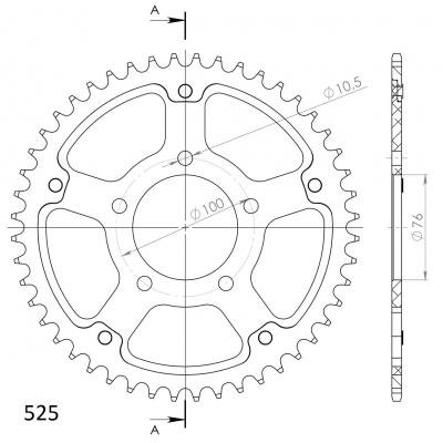 Supersprox Stealth sprocket Benelli 502C