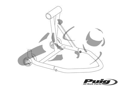 Puig achterstandaard rechts voor enkelzijdige achterbrug BMW R 1200 R