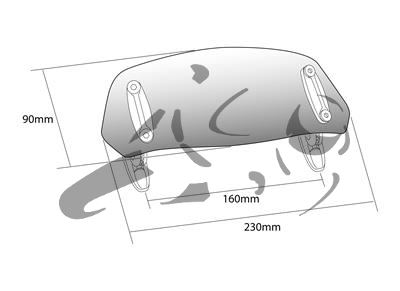 Puig clip-on attachment for windshield Honda ADV350