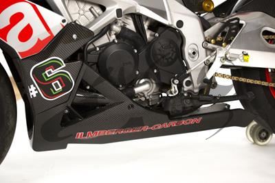 Carbon Ilmberger engine spoiler 3-piece Aprilia Tuono V4 1100